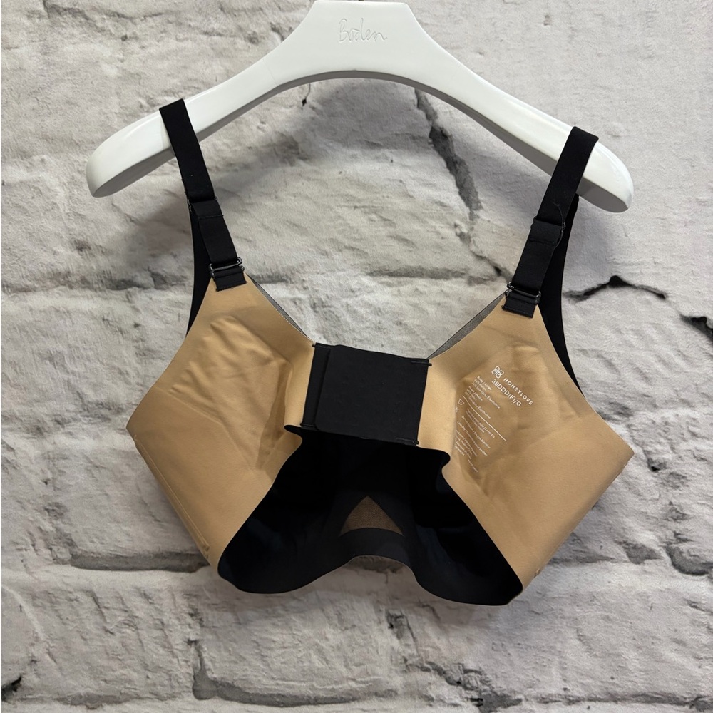 Honeylove CrossOver V-Neck Seamless Black Wireless Bra Sexy Lift Support Mesh - Picture 12 of 13